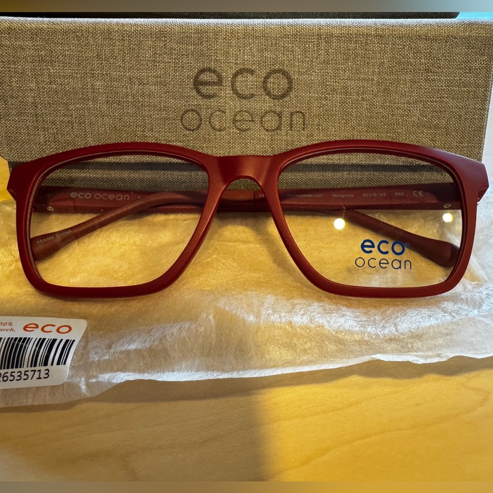 Modo Eco Ocean Eyewear Mangrove. Red. Demo Lens Frames Only. 55-1-143